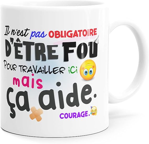 🔥 TITRE 👉 🔥 Mug humour travail – Cadeau parfait pour collègue drôle | Idée cadeau bureau originale