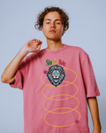T-shirt Rose « Sénégal Rek » – Lion Graphic – Style Afro Streetwear/ by WAGADUFUN